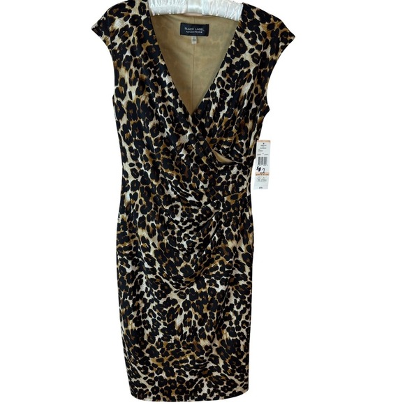 Black Label by Evan-Picone Dresses & Skirts - SALE Black Label by Evan Picone Leopard Print Sheath Dress Women's Size 2